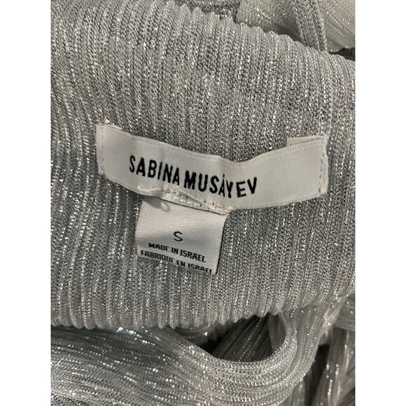 Sabina Musayev 'Helena' Silver Dress Size S - Picture 4 of 5